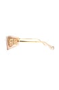 view 3 of 3 Rectangle Sunglasses in Gold