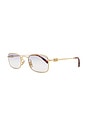 view 2 of 3 Rectangle Sunglasses in Gold