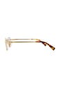 view 3 of 3 Rectangle Sunglasses in Gold