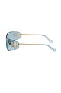 view 3 of 3 Rectangle Sunglasses in Pale Gold