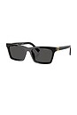 view 2 of 3 Rectangle Sunglasses in Black
