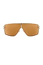 view 1 of 3 Shield Sunglasses in Gold