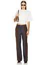 view 5 of 6 Mid Rise Straight Leg Jeans in Multi