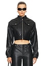 view 1 of 5 BLOUSON EN CUIR in Black