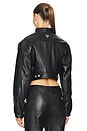 view 3 of 5 BLOUSON EN CUIR in Black