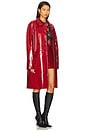 view 2 of 3 Leather Long Overcoat in Red
