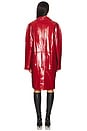 view 3 of 3 Leather Long Overcoat in Red