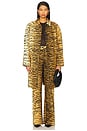 view 2 of 5 Tiger Stripes Long Jacket in Multi Brown