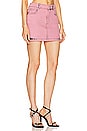 view 2 of 4 Overdyed Denim Mini Skirt in Multi Pink