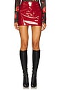 view 1 of 6 Leather Mini Skirt in Red