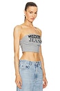 view 2 of 5 Strapless Crop Top in Multi Grey