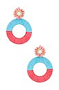 view 1 of 3 Acapulco Hoops in Blue & Coral