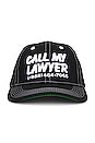 view 1 of 2 Call My Lawyer 6 Panel Hat in Black
