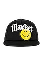 view 1 of 2 Smiley Gothic Trucker Hat in Washed Black