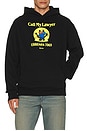 view 1 of 4 Smiley Call My Lawyer Bear Hoodie in Jet Black