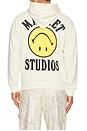 view 1 of 4 Smiley Upside Down Lockup Hoodie in Unbleached Cotton