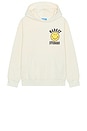 view 4 of 4 Smiley Upside Down Lockup Hoodie in Unbleached Cotton