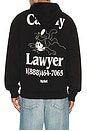 view 1 of 5 x Felix The Cat Call My Lawyer Hoodie in Washed Black