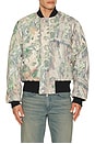 view 3 of 6 Handyman Reversible Bomber Jacket in Pirate Black & Wood Camo