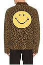 view 1 of 5 VESTE DE TRAVAIL SMILEY in Leopard Print & Brown