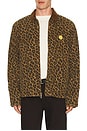 view 2 of 5 VESTE DE TRAVAIL SMILEY in Leopard Print & Brown