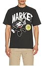 view 1 of 4 x Felix The Cat Dunking Tee in Washed Black