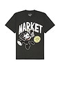 view 4 of 4 x Felix The Cat Dunking Tee in Washed Black