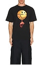 view 3 of 3 Smiley Good Game T-Shirt in Washed Black