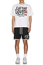 view 4 of 4 Call Your Lover T-Shirt in White