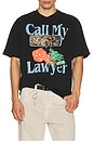 view 3 of 4 Call My Lawyer Chase Tee in Pirate Black