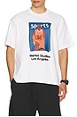 view 3 of 4 Illustrated Backetball Tee in White