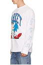 view 2 of 5 x Sonic Run Long Sleeve T-Shirt in White