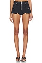 view 1 of 6 Cargo Fringe Micro Short in Black