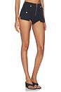 view 2 of 6 Cargo Fringe Micro Short in Black