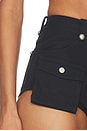 view 6 of 6 Cargo Fringe Micro Short in Black