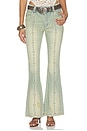 view 1 of 6 Studded Flared Jeans in Blue