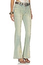 view 2 of 6 Studded Flared Jeans in Blue