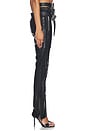 view 3 of 6 PANTALON FAUX LEATHER FRINGE in Black