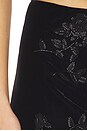 view 6 of 6 Beaded Velvet Mini Skirt in Black