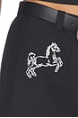 view 6 of 6 Cross Stitch Embroidered Skirt With Detachable Belt in Black