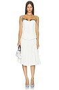 view 5 of 6 FALDA PLEATED MIDI in White