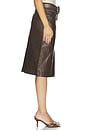 view 3 of 6 FALDA FAUX LEATHER PENCIL WITH DETACHABLE BELTS in Brown