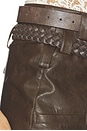 view 6 of 6 FALDA FAUX LEATHER PENCIL WITH DETACHABLE BELTS in Brown