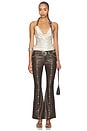 view 4 of 5 Metal Buckle Halter Cowl Neck Top in White