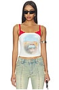 view 1 of 4 Loveride Retro Print Tube Top in White