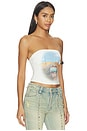 view 2 of 4 Loveride Retro Print Tube Top in White