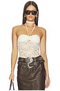 view 1 of 5 BODY LACE HALTER NECK in White