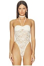view 2 of 5 BODY LACE HALTER NECK in White