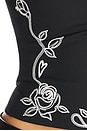 view 5 of 5 Floral Embroidered Tube Top in Black