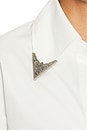 view 5 of 5 CAMISA TIE-BACK WITH METALLIC POINTED COLLAR in White